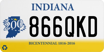 IN license plate 866QKD