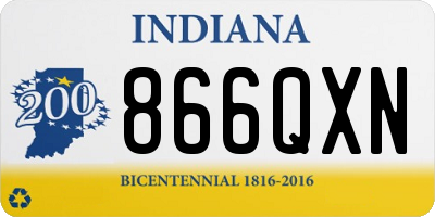 IN license plate 866QXN