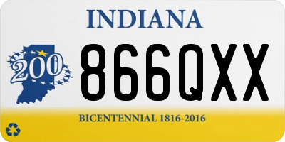 IN license plate 866QXX