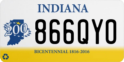 IN license plate 866QYO