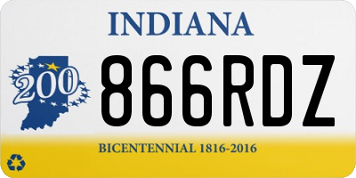 IN license plate 866RDZ