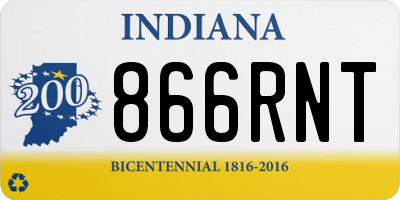 IN license plate 866RNT