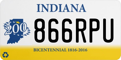 IN license plate 866RPU