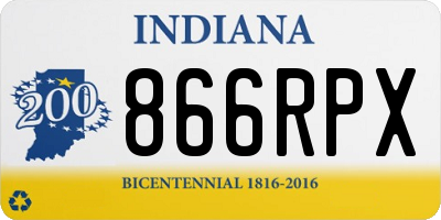 IN license plate 866RPX