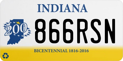 IN license plate 866RSN