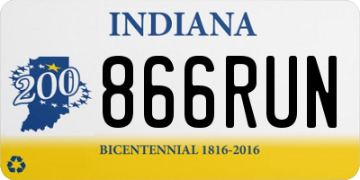 IN license plate 866RUN