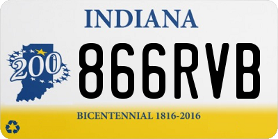 IN license plate 866RVB