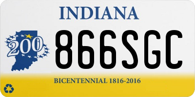 IN license plate 866SGC