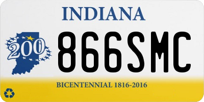 IN license plate 866SMC