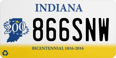 IN license plate 866SNW