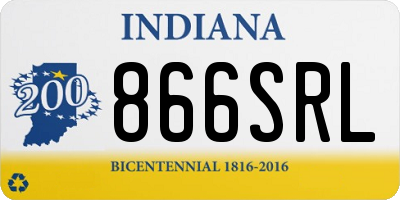 IN license plate 866SRL
