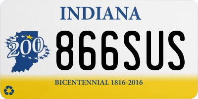 IN license plate 866SUS