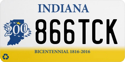 IN license plate 866TCK