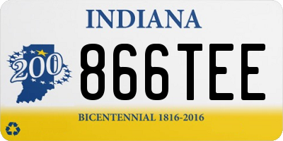 IN license plate 866TEE