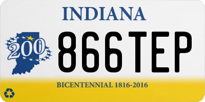 IN license plate 866TEP