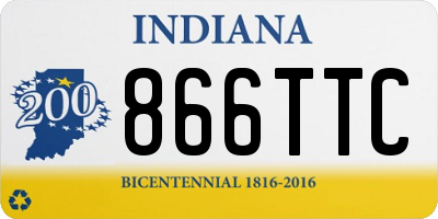 IN license plate 866TTC