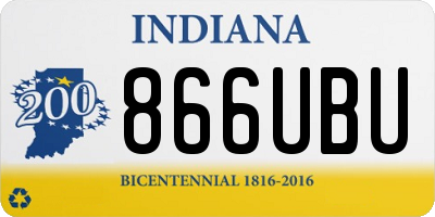 IN license plate 866UBU