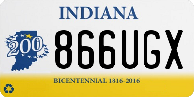 IN license plate 866UGX