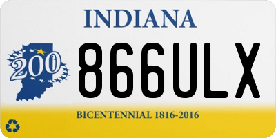 IN license plate 866ULX