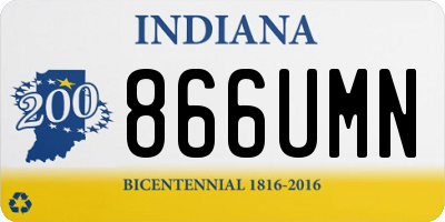 IN license plate 866UMN