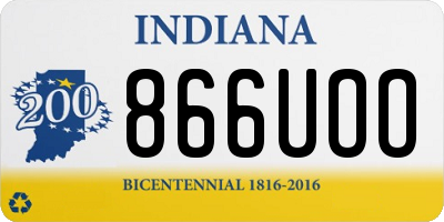 IN license plate 866UOO