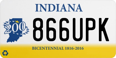 IN license plate 866UPK