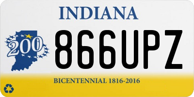 IN license plate 866UPZ