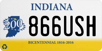 IN license plate 866USH