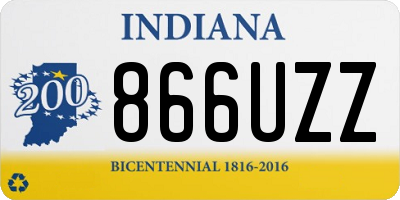 IN license plate 866UZZ