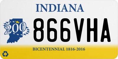 IN license plate 866VHA
