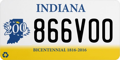 IN license plate 866VOO