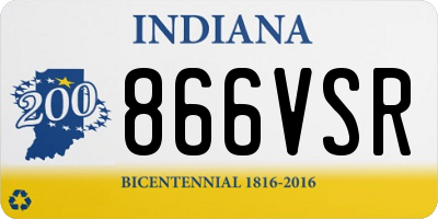 IN license plate 866VSR