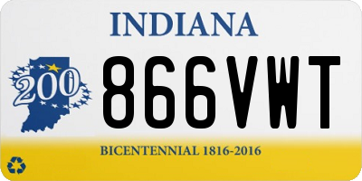 IN license plate 866VWT
