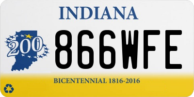 IN license plate 866WFE