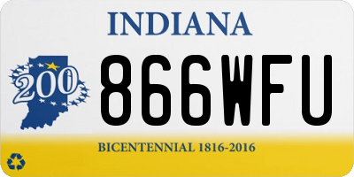 IN license plate 866WFU