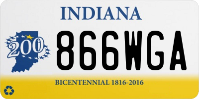 IN license plate 866WGA