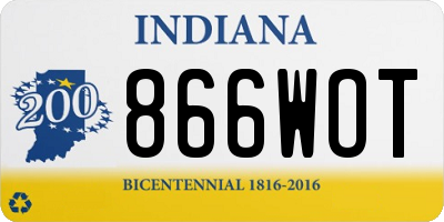 IN license plate 866WOT