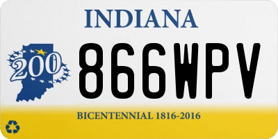 IN license plate 866WPV