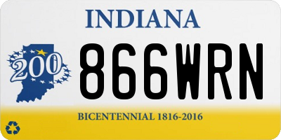 IN license plate 866WRN
