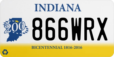 IN license plate 866WRX