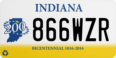 IN license plate 866WZR