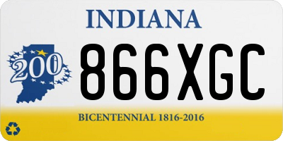 IN license plate 866XGC