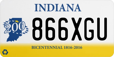 IN license plate 866XGU