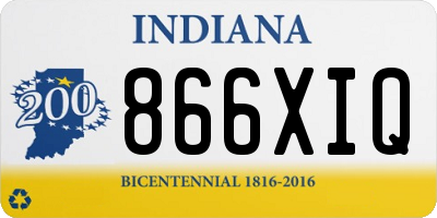 IN license plate 866XIQ