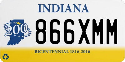 IN license plate 866XMM