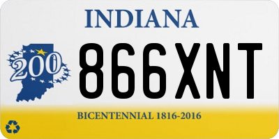 IN license plate 866XNT