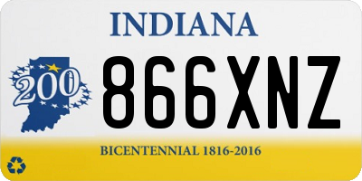 IN license plate 866XNZ