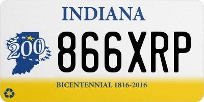 IN license plate 866XRP