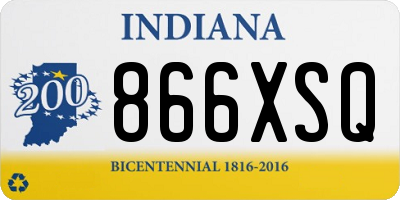 IN license plate 866XSQ