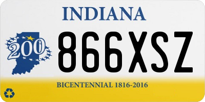 IN license plate 866XSZ